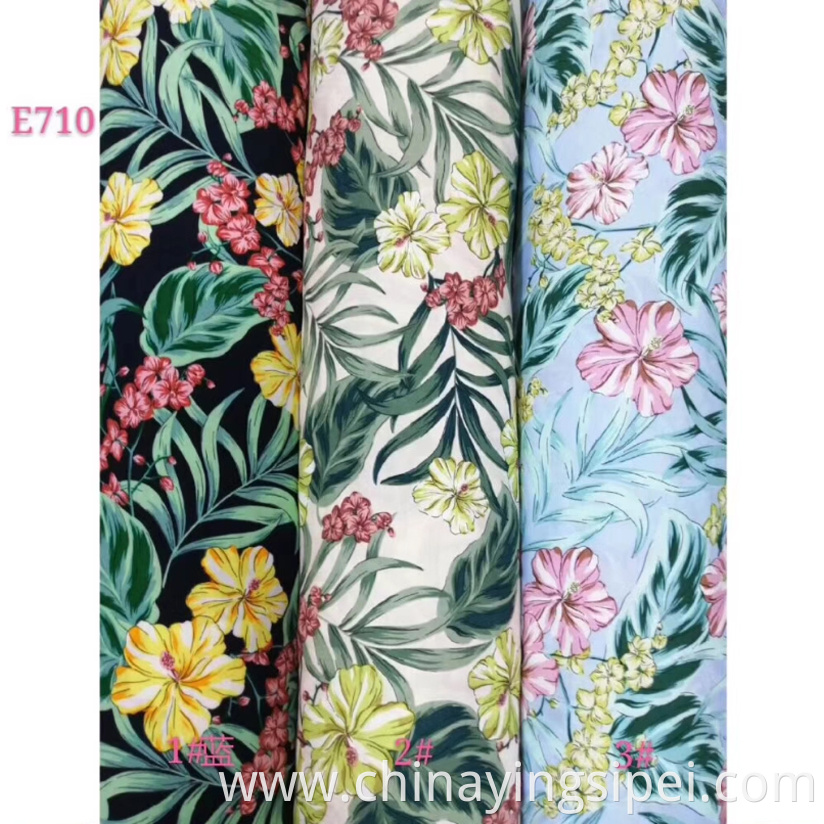 ISP Textlie Challis 45S*45S textile spun 100% rayon printed fabric digital printing manufacturer